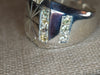 14.33g SILVER MONTANA SAPPHIRE RING SIZE 9.5