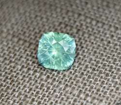 2.2ct CUSTOM CUSHION CUT TEAL COLOR CHANGE MONTANA SAPPHIRE