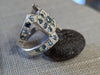 8.33g SILVER MONTANA SAPPHIRE RING SIZE 8.75