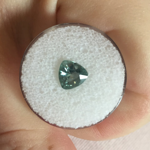 1.54 CT BLUE GREEN TRILLION - Blaze-N-Gems